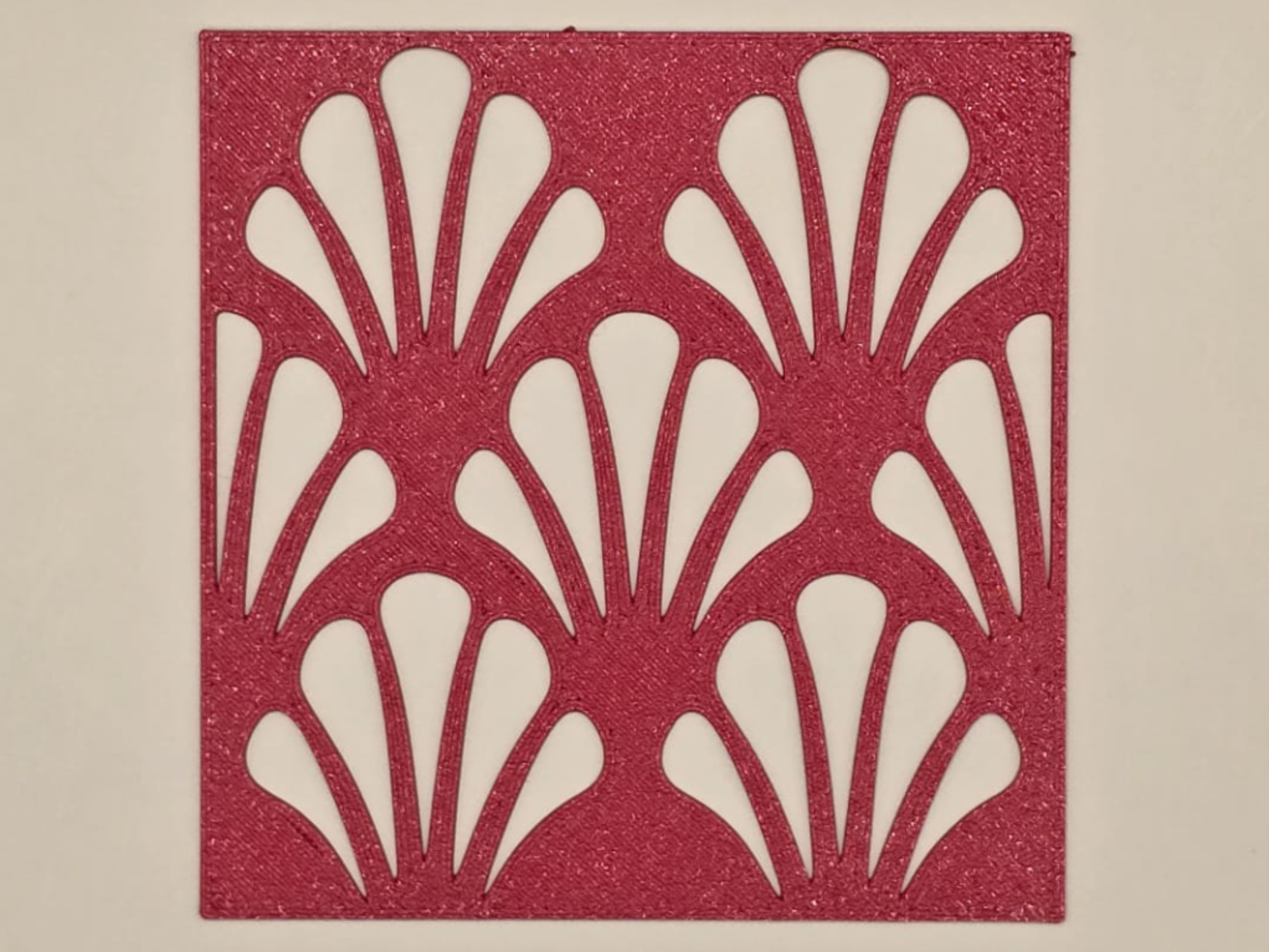 Baroque Shell Tile Stencil Template