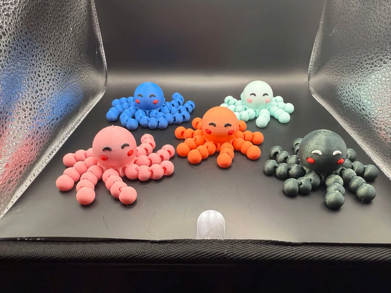 Cute Tiny Articulated Kawaii Octopus view 3