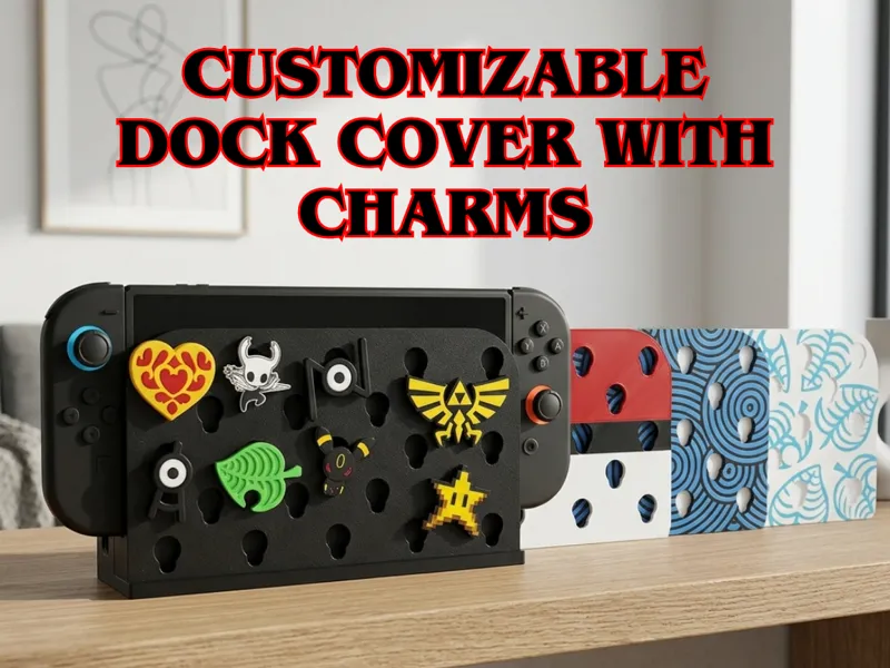 Nintendo Switch 2 Dock Cover with Charm Holes