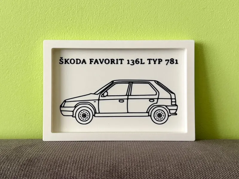 Škoda old cars frame