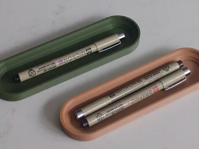 Art Deco Minimalist Pen Tray