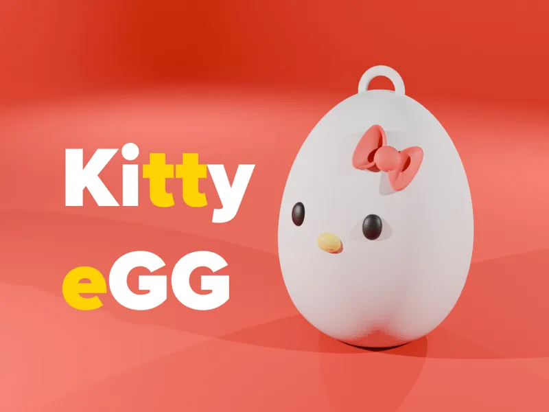 Hello kitty Egg keychain
