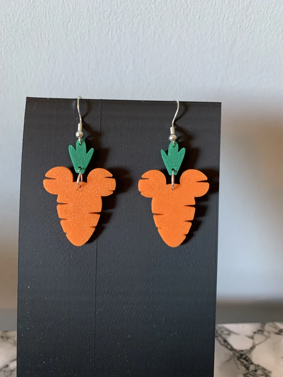 mickey mouse carrot earrings view 2