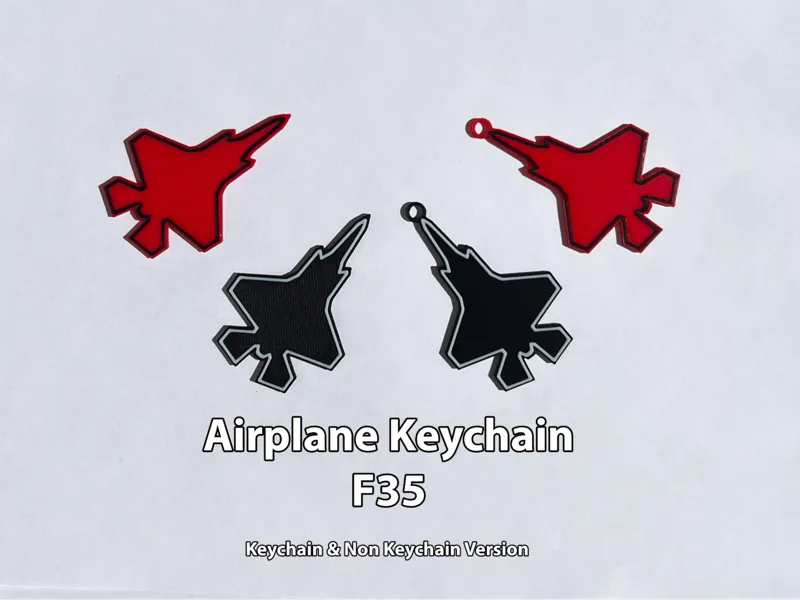Airplane Keychain F35 Dual Color