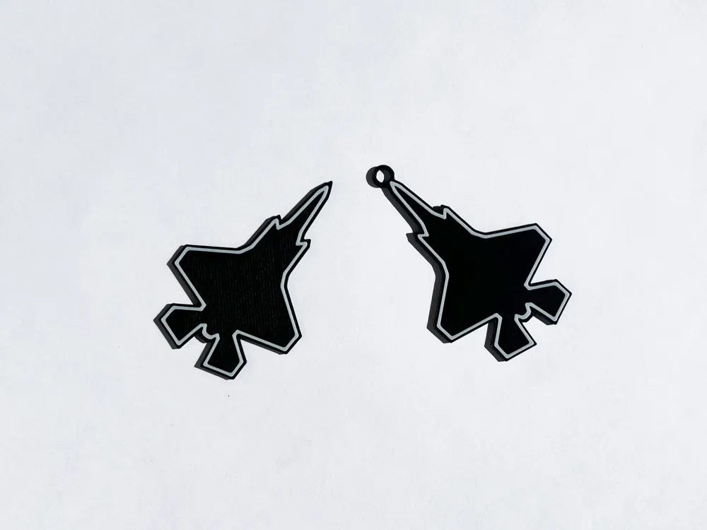 Airplane Keychain F35 Dual Color - Free 3D Print Model - MakerWorld