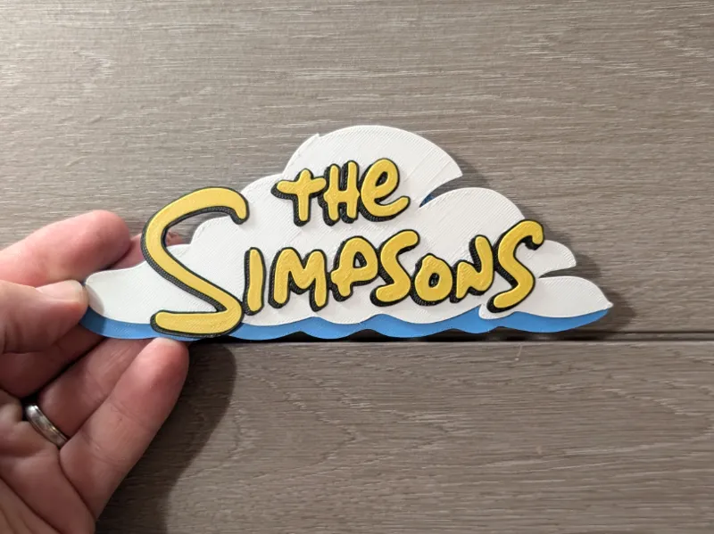 The Simpsons logo sign plaque 2-sizes