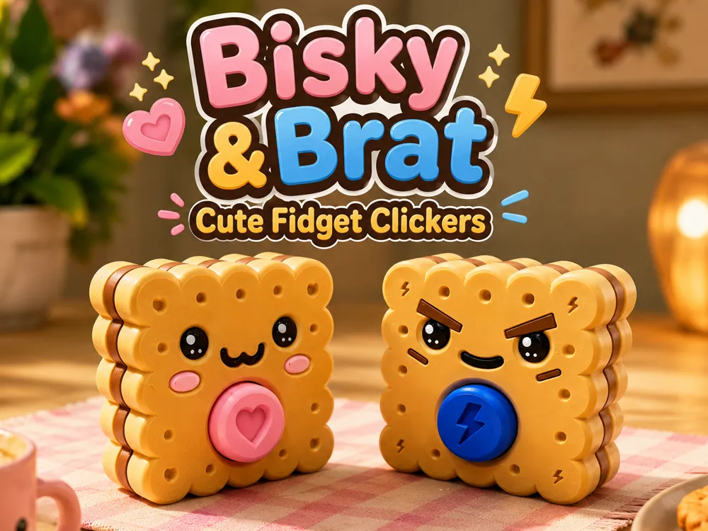 Objeto manipulable: BISKY and BRAT - B-Skit! Clicker Collection. Referencia del modelo original.
