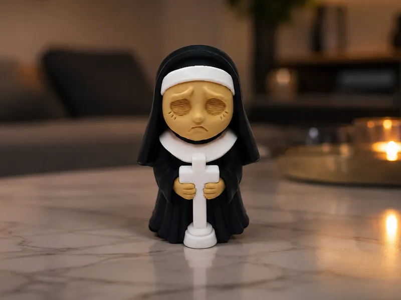 Gothic-Nonne "Trauerseele" mit grossem Kreuz H2C/D