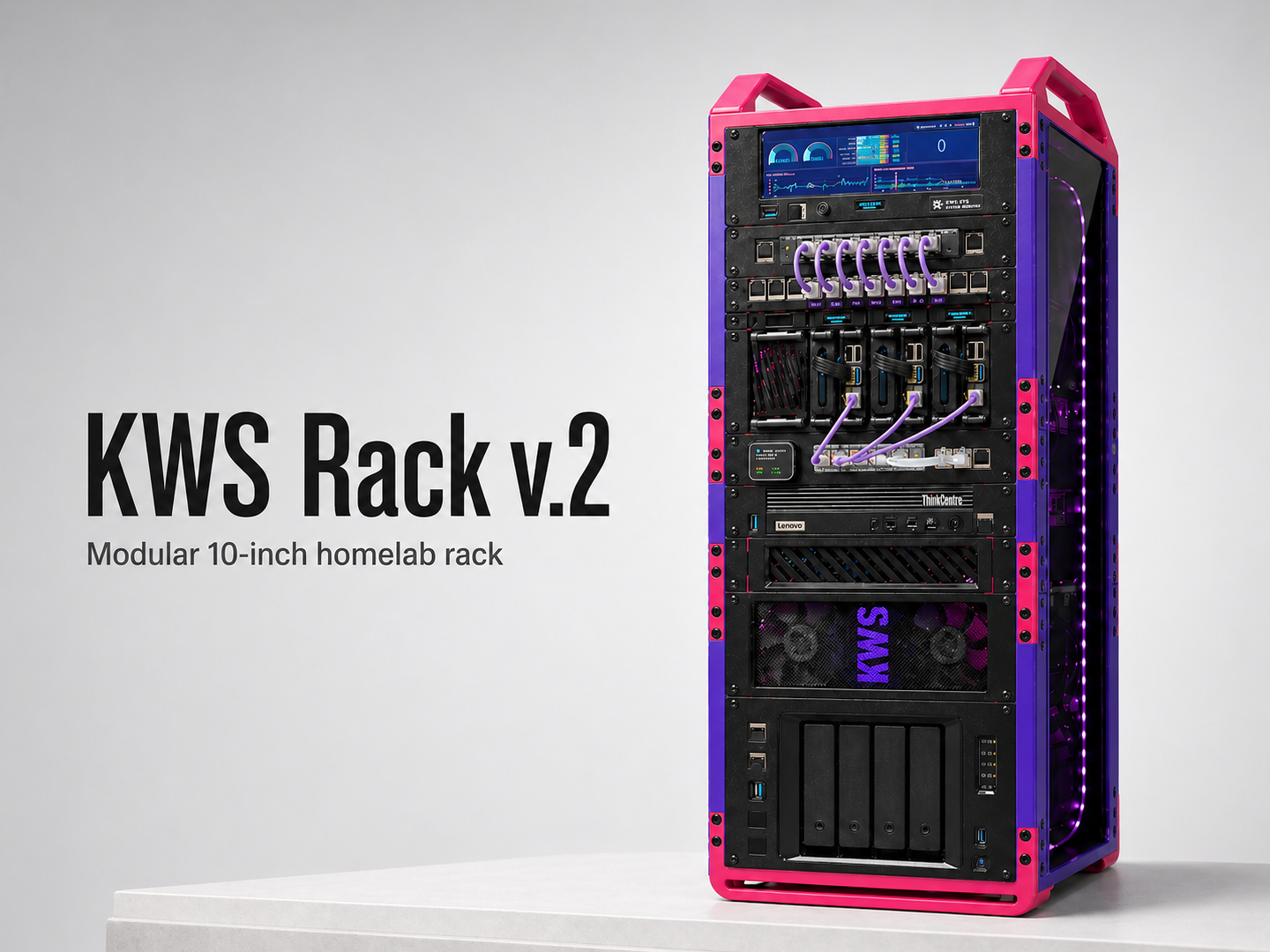 KWS Rack v.2 - Heavy‑Duty 10‑Inch Homelab Rack