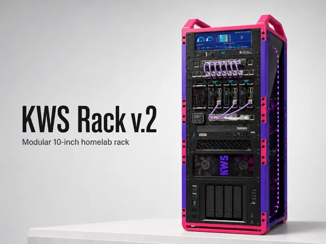 KWS Rack v.2 - Heavy‑Duty 10‑Inch Homelab Rack