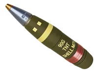90mm Shell with Yellow Stripe and Yellow Text