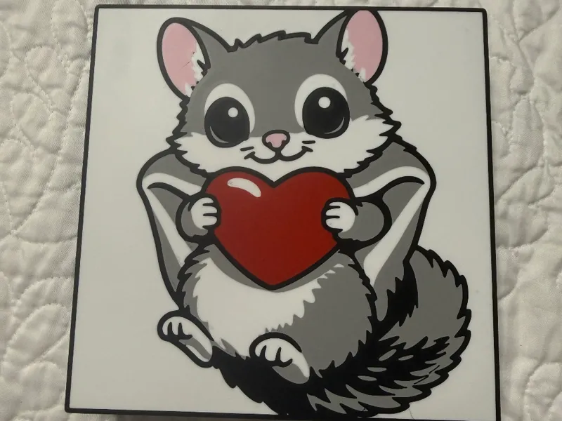 Valentine's Day Flying Squirrel w/ heart Light Box