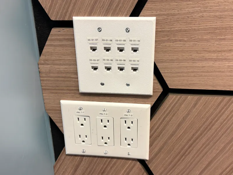 8 Port Dual Gang Keystone Jack panel