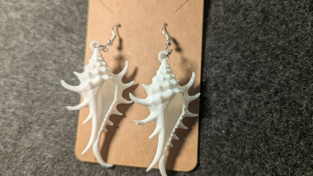 Conch Shell Earrings view 2