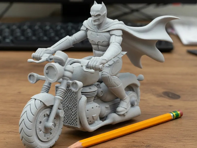 Batman su Moto Chopper - Statuetta Action figurine