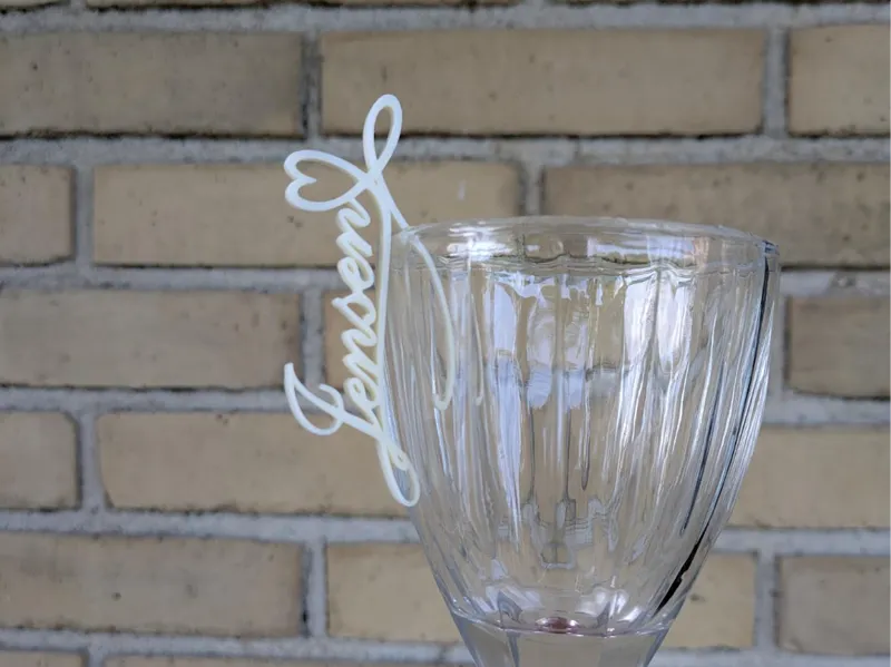 Name tag for wine glass
