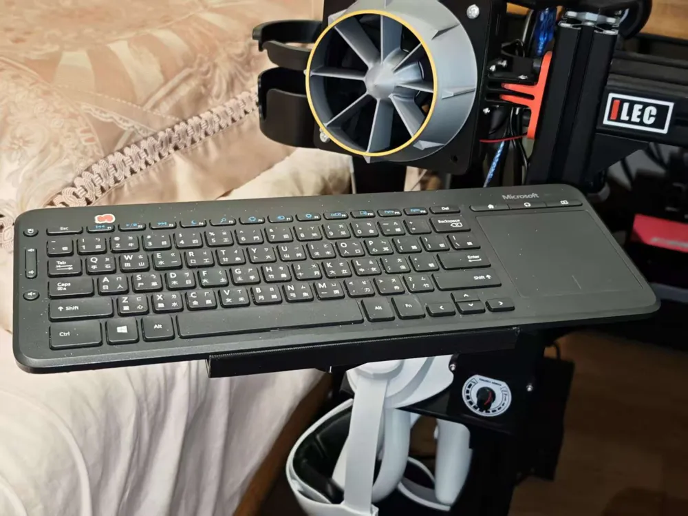 Sim Racing Aluminum Profile Rotating Keyboard Stand - Free 3D Print ...