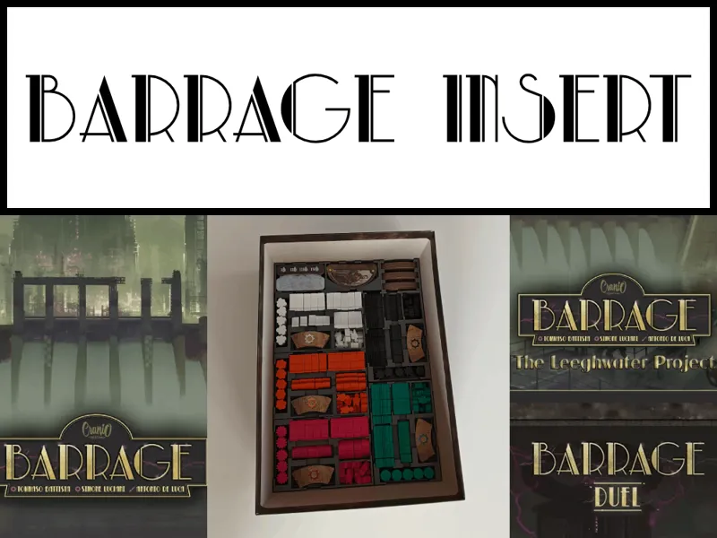 Barrage board game insert (with expansions)