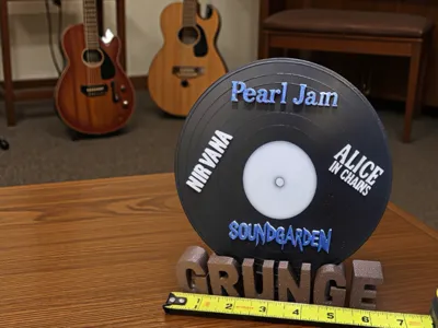 Grunge Record with holder. 