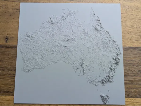 Relief topographique de l'Australie