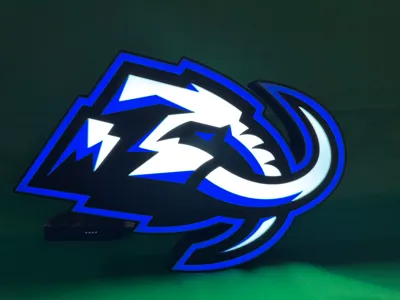 Utah Mammoth Lightbox with base