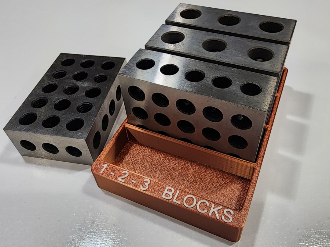 Machinist 1-2-3 Block set Gridfinity Tray