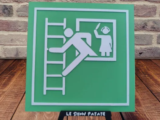 Exit Sign Humor Humorous Exit Sign Hueforge by leshowpatate - MakerWorld