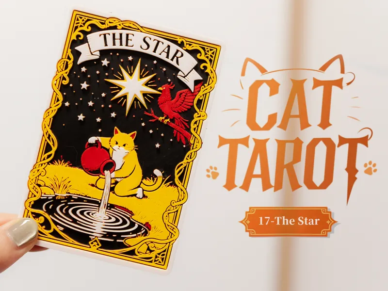 Cat tarot-17-The Star