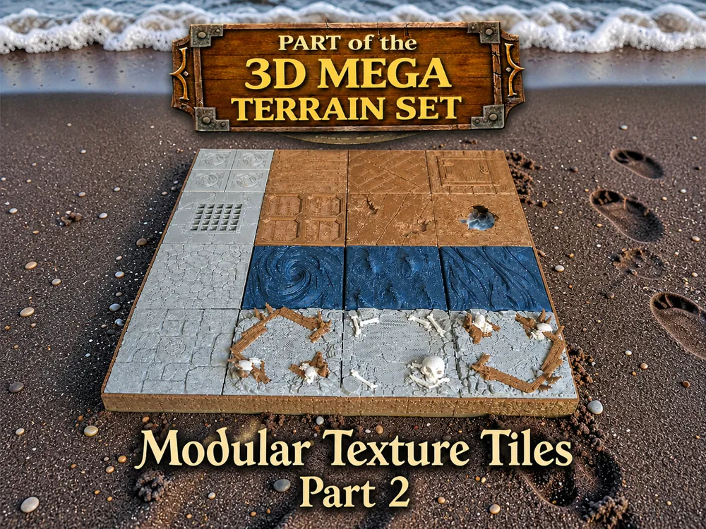 Modulare texture Tiles Part 2 - Free 3D Print Model - MakerWorld