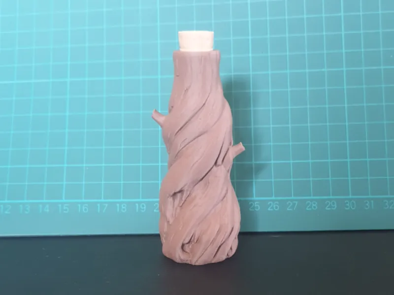 Twisted Wood Potion Bottle | Magic Tree Trunk Vial