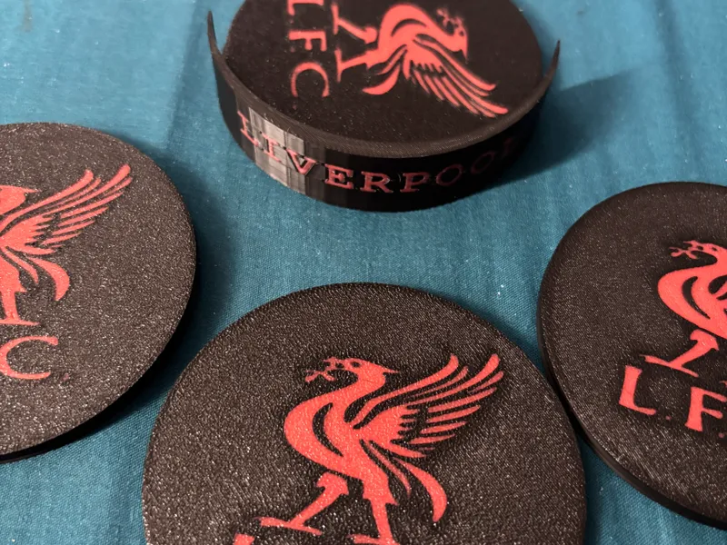 liverpool footbal club coasters with holder