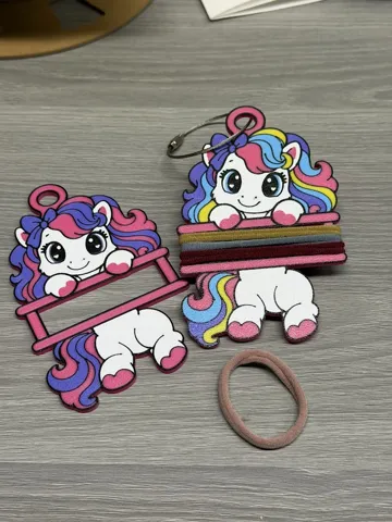 Accesorio para sujetar ligas de cabello: Rainbow Pony Hair Tie Holder — vista de referencia 3