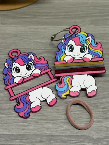 Accesorio para sujetar ligas de cabello: Rainbow Pony Hair Tie Holder — vista de referencia 2