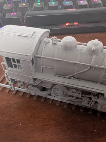 Accesorio para filamento: HO 1:87 Scale 4-4-2 locomotive — vista de referencia 2