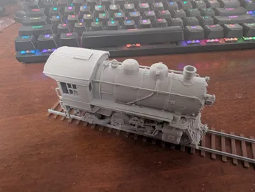 Accesorio para filamento: HO 1:87 Scale 4-4-2 locomotive — vista de referencia 3