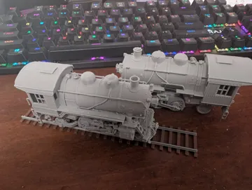 Accesorio para filamento: HO 1:87 Scale 4-4-2 locomotive — vista de referencia 4