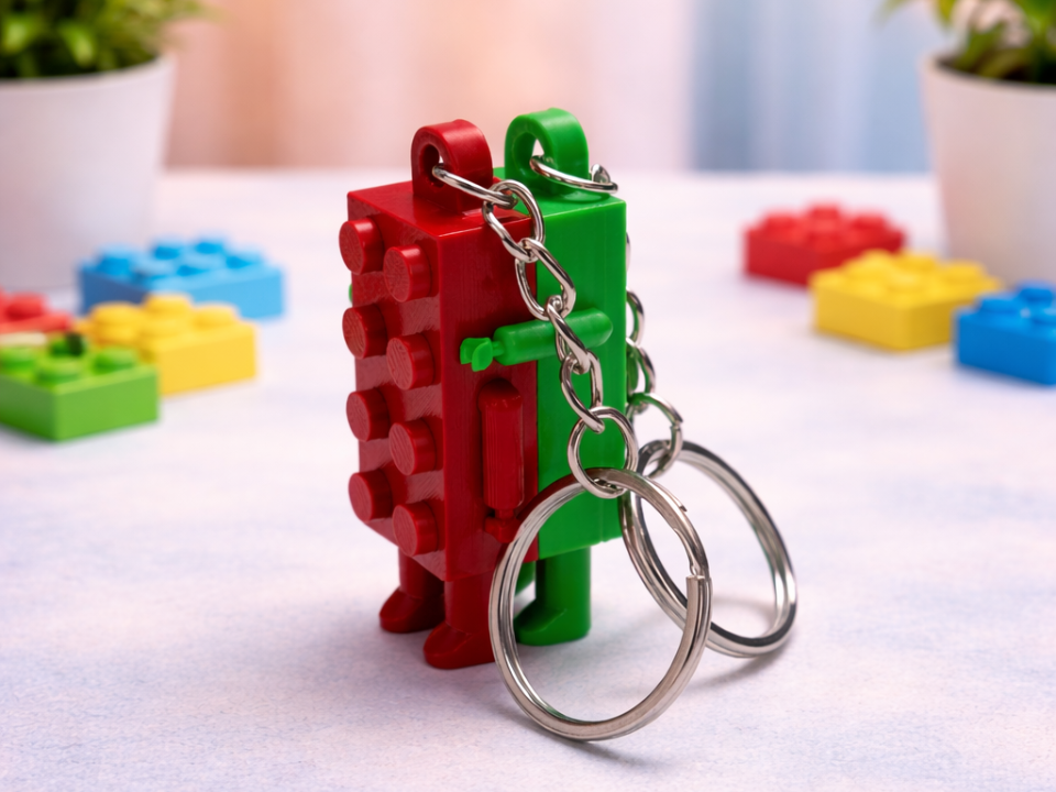 Miniatura 1 do modelo 3D Brick Couple - Keychain