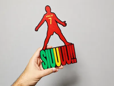 Cristiano Ronaldo SIU 3D Sign - All Clubs