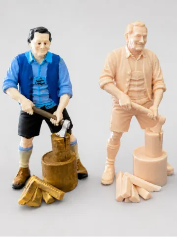 Modelo para impresión 3D: bayerischer Holzarbeiter für LGB-Gartenbahn 1:22,5 — vista de referencia 2