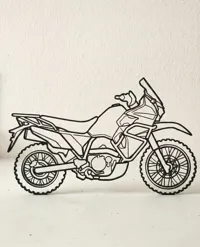 Déco murale silhouette Kawasaki KLR650 — photo 2