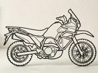 Déco murale silhouette Kawasaki KLR650 — photo 1