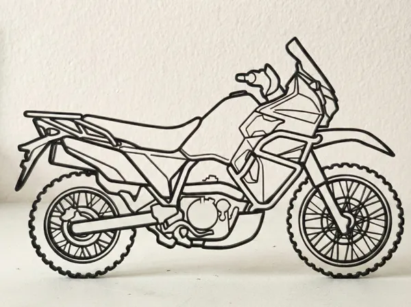 Déco murale silhouette Kawasaki KLR650