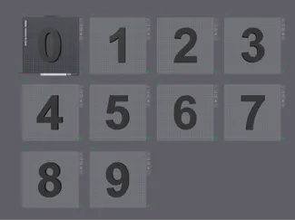 3D Printable Numbers 0–9