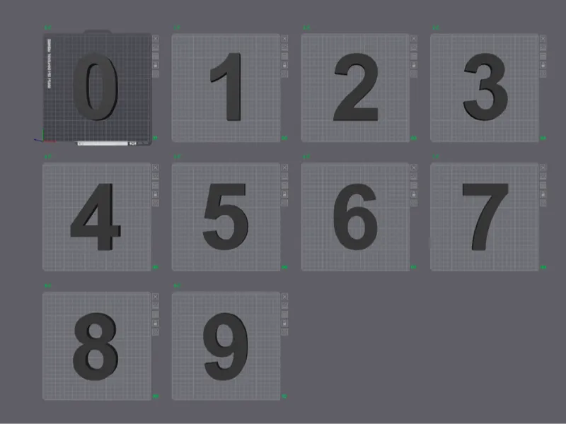 3D Printable Numbers 0–9
