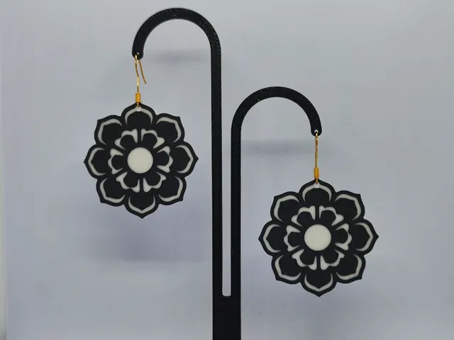 Aretes Flor de Ébano
