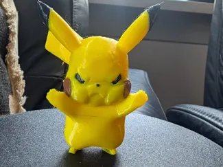 Pikachu face on window