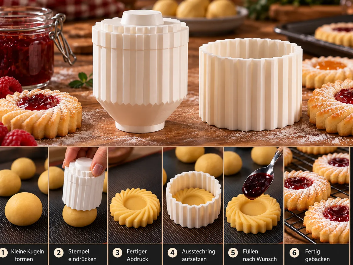 Spiral-Keksstempel | Spiral Jam Cookie Stamp – Kostenloses 3D ...