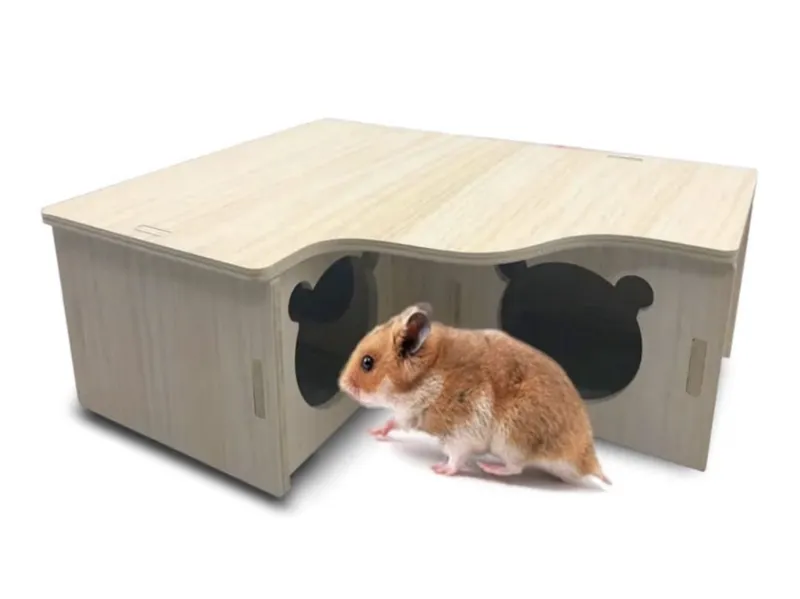 Casetta a 3 stanze per piccoli animaletti