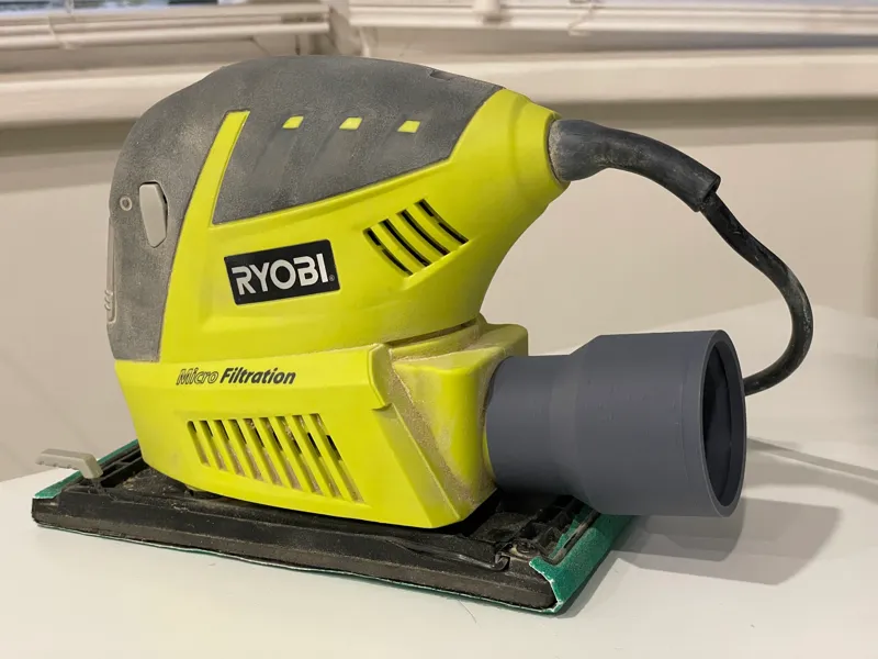 Miele vacuum to Ryobi sander adapter