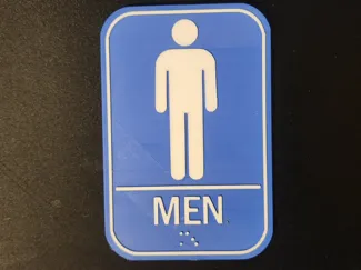Men's Bathroom Sign